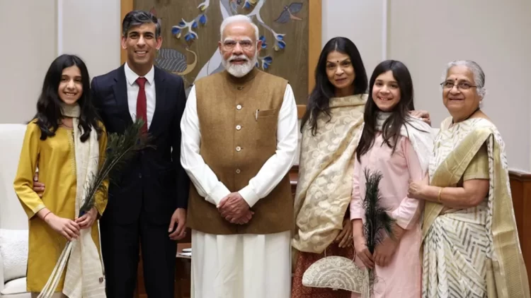 पीएम मोदी से परिवार सहित मिले पूर्व ब्रिटिश पीएम ऋषि सुनक, संसद भवन का भी किया दौरा