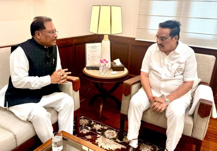 मुख्यमंत्री विष्णुदेव साय ने केंद्रीय जलशक्ति मंत्री सीआर पाटिल से की मुलाकात, बोधघाट परियोजना पर हुई चर्चा