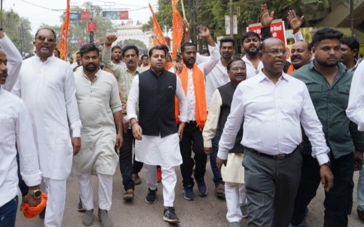 श्रीराम जन्मोत्सव समिति ने सर्व समाज द्वारा आयोजित हिंदू आक्रोश रैली में अपनी भागीदारी दी