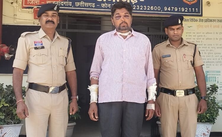 आपसी विवाद में पत्नि को ईट एवं चाकू से मारकर हत्या करने वाला आरोपी पति गिरफ्तार