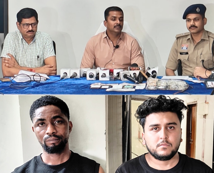 बीपी मशीन के बहाने हो रहा था कोकीन का अवैध कारोबार, नगद 9.70 लाख के साथ नाइजीरियन सहित दो आरोपी गिरफ्तार