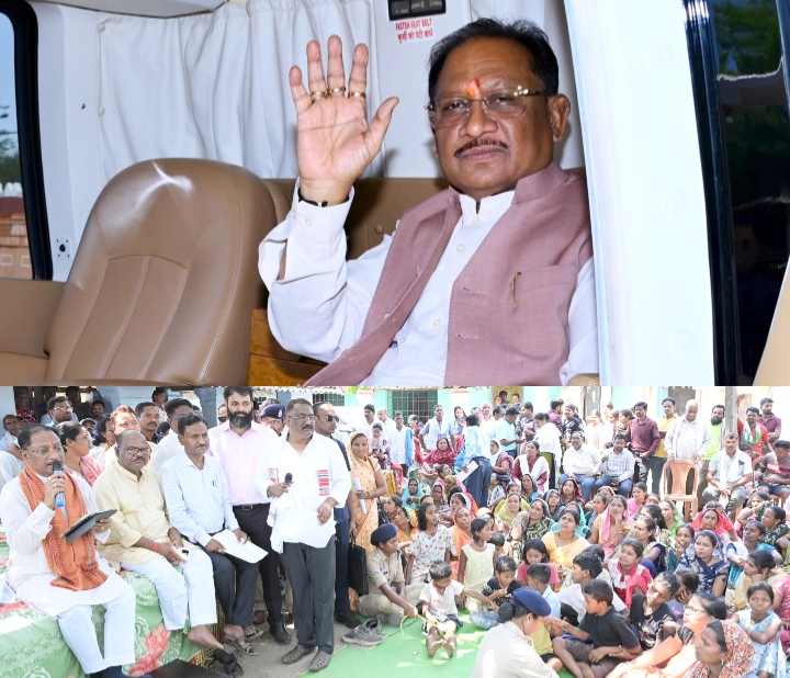 सरगुजा जिले के ग्राम सिलमा में अचानक उतरा मुख्यमंत्री का हेलीकॉप्टर, सुनी समस्याएं, समाधान के दिए निर्देश