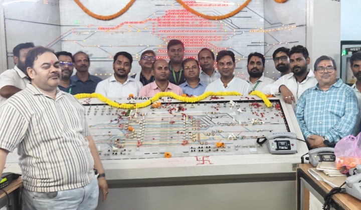 भिलाई एक्सचेंज यार्ड में 2 नई लाइनें चालू एवं दो अन्य लाइनों का इंटरलॉकिंग कार्य पूर्ण