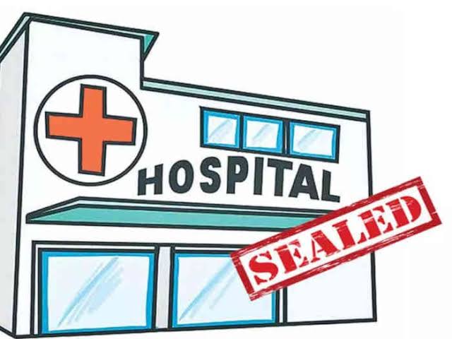 टाइफाइड होने की भ्रामक जानकारी देने वाले कथित डाॅक्टर के अस्पताल को किया गया सील